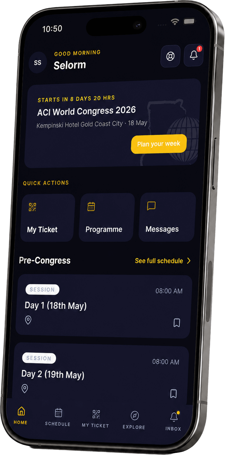 Africa Re at 50 guest app Home screen